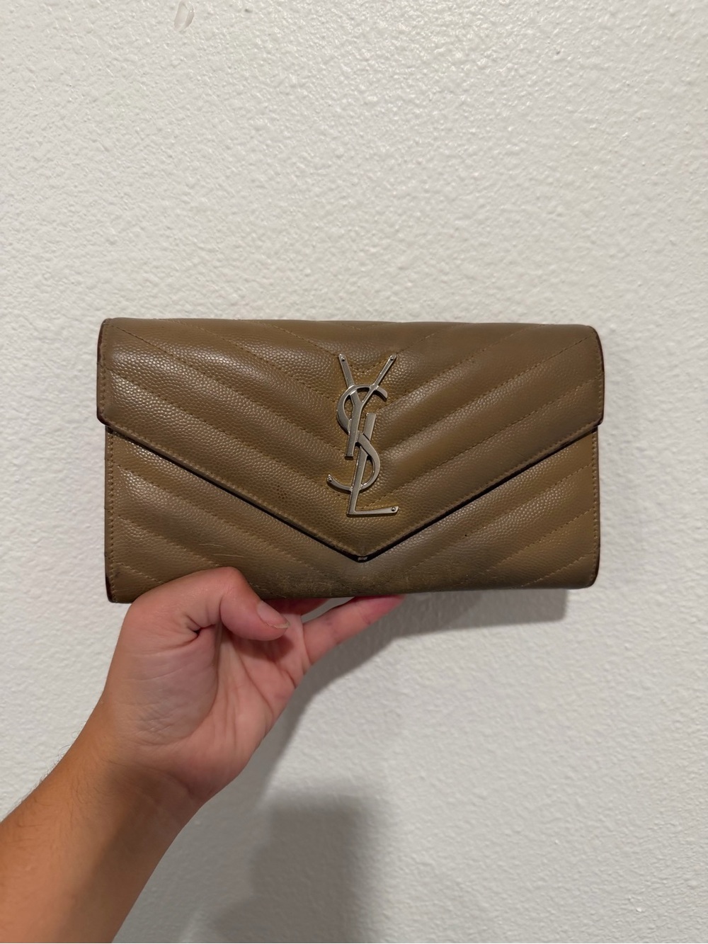 Saint Laurent Quilted Envelope Wallet